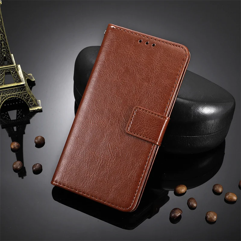 

For Huawei Honor X8 5G Case Luxury PU Crazy Horse Leather Case for Honor X6 4G Play6C Flip Protective Phone Bag Skin Fundas