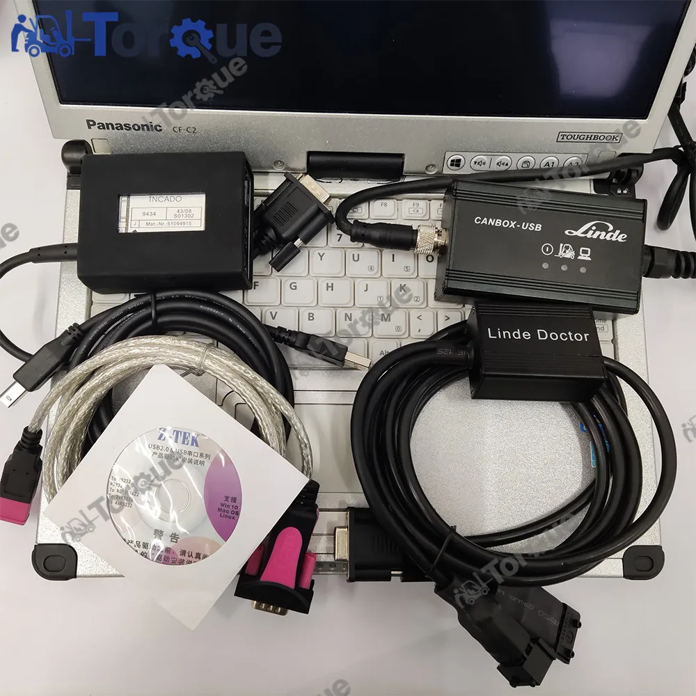 

Forklift diagnostic tool for Judit Incado Box Diagnostic Kit JUDIT 4 Jungheinrich Incado linde canbox doctor with CF C2 Laptop