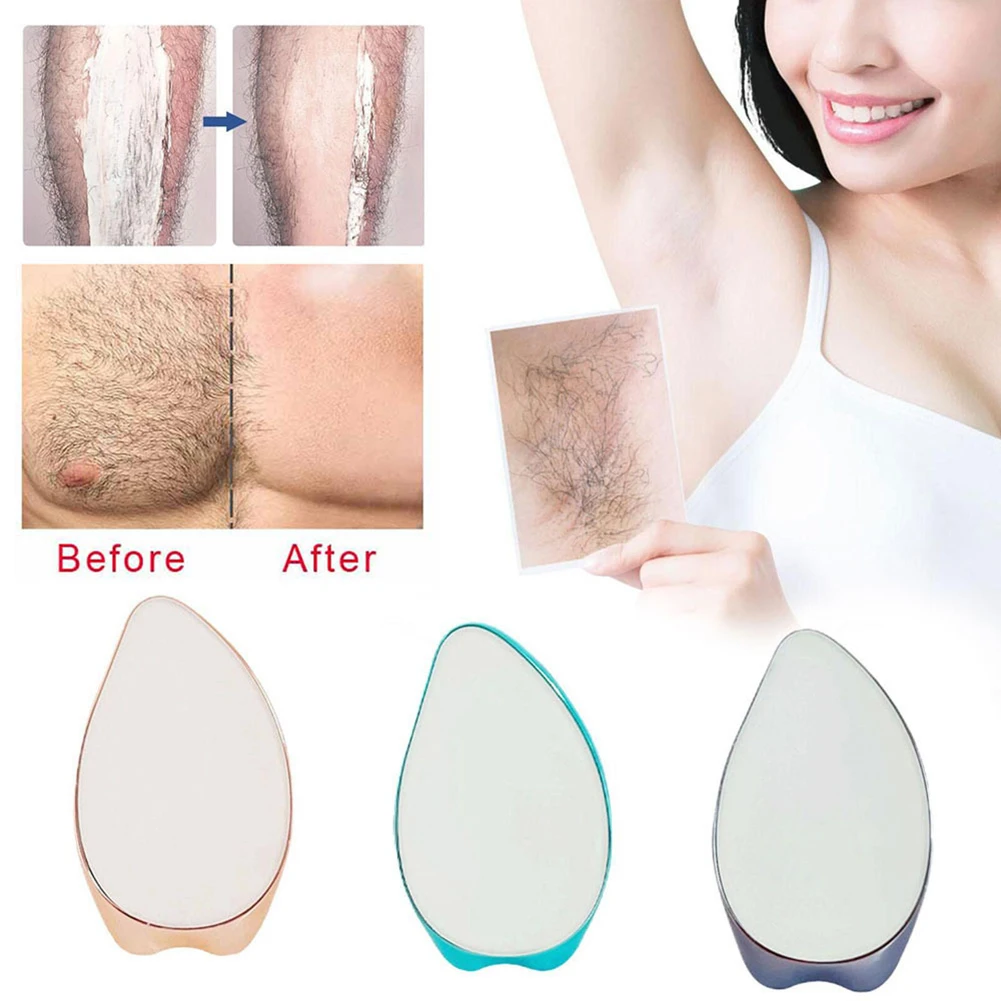 

New Crystal Hair Eraser Physical Hair Remover Painless Safe Epilator Reusable Glass Shaver Hair Removal Tool For Women Men