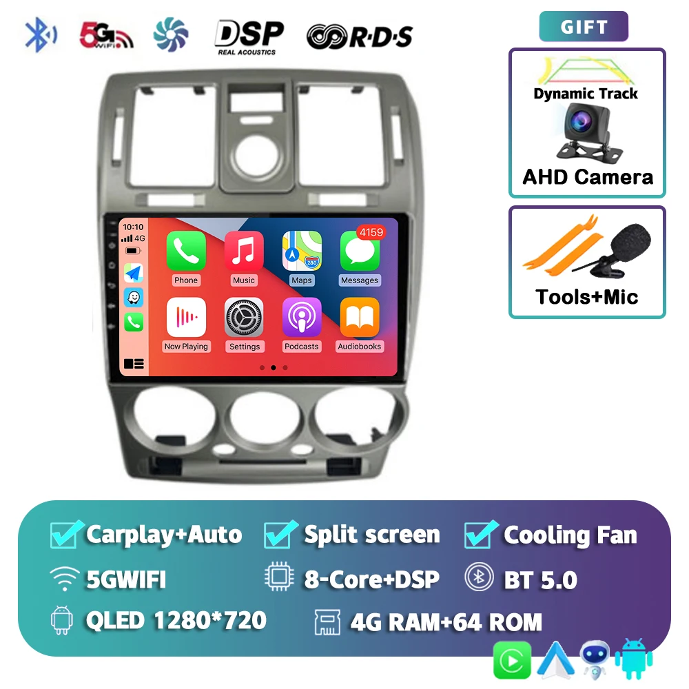 

Автомагнитола Carplay для Hyundai Getz 2002-2011, мультимедийный видеоплеер с GPS-навигацией, 2 Din