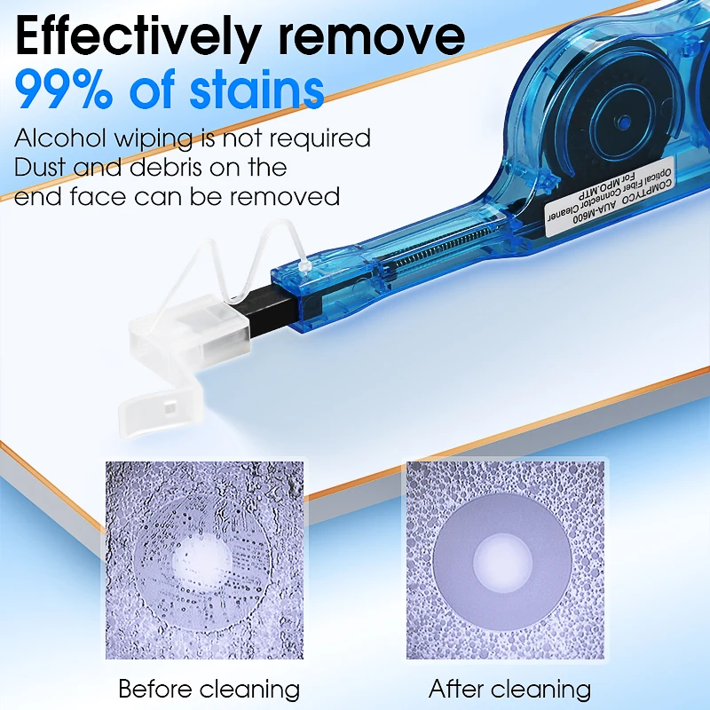 COMPTYCO AUA-M600 Fiber Optic Cleaning Pen , Optical Fiber Connector Cleaner For MPO/MPT , Blue/Green/Orange(Optional)
