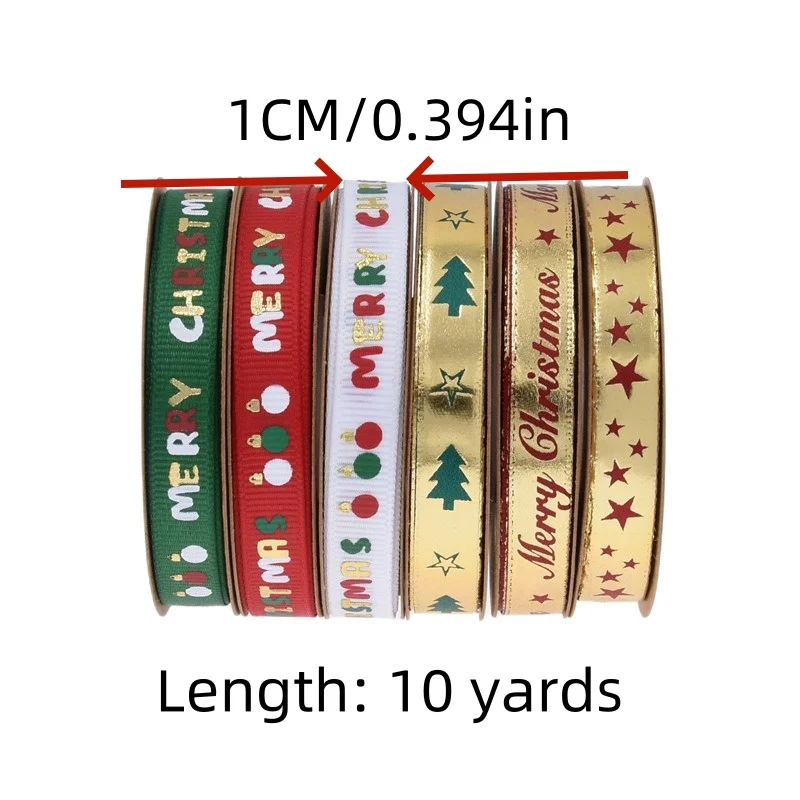 MintHome Штамповка Рождественская лента Цветы Рождественский подарок Галстук