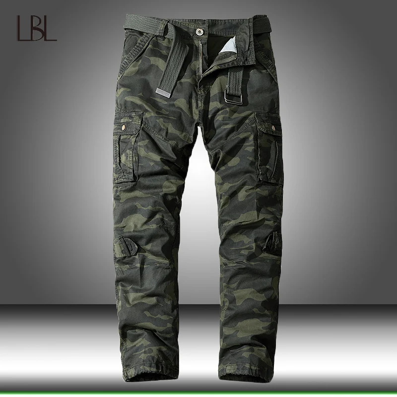 

Cargo Pants Men Camouflage Trousers Casual Multi-pocket Army Work Combat Pants Male Military Cargo Pants Cotton Sweatpants New