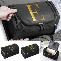 unisex travel cosmetic bag makeup beauty case make up organizer toiletry bag kits storage hanging wash pouch letter series