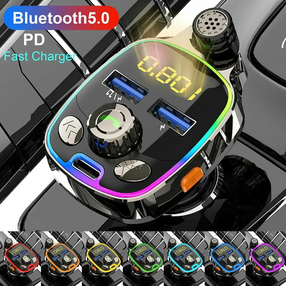 

Fm-трансмиттер автомобильный с поддержкой Bluetooth и двумя Usb-портами