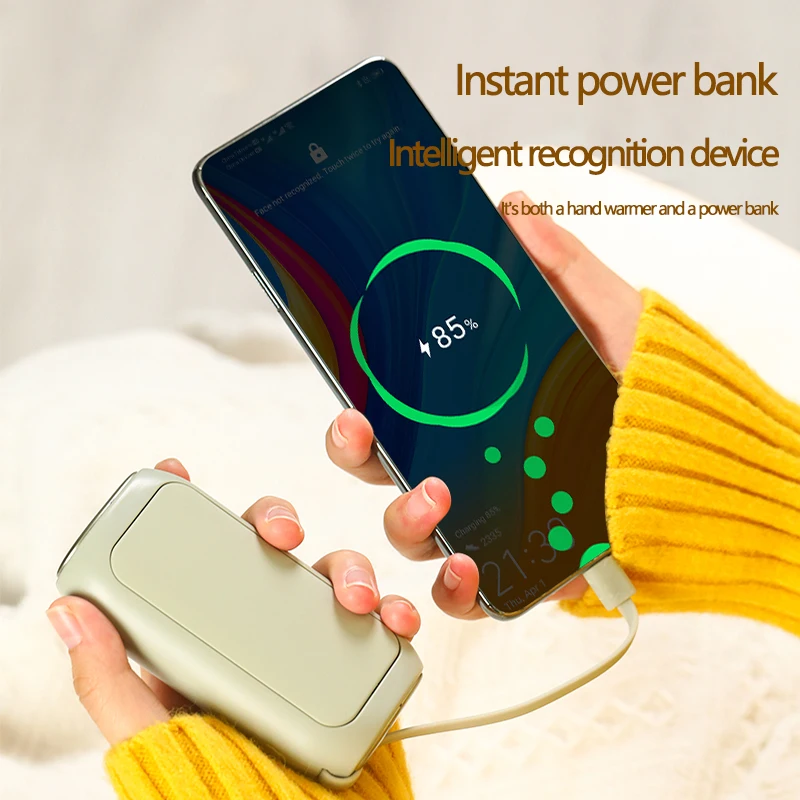 Портативная Мини-грелка Для Рук 8000 Мач Двухрежимная Usb-грелка И Внешняя Батарея