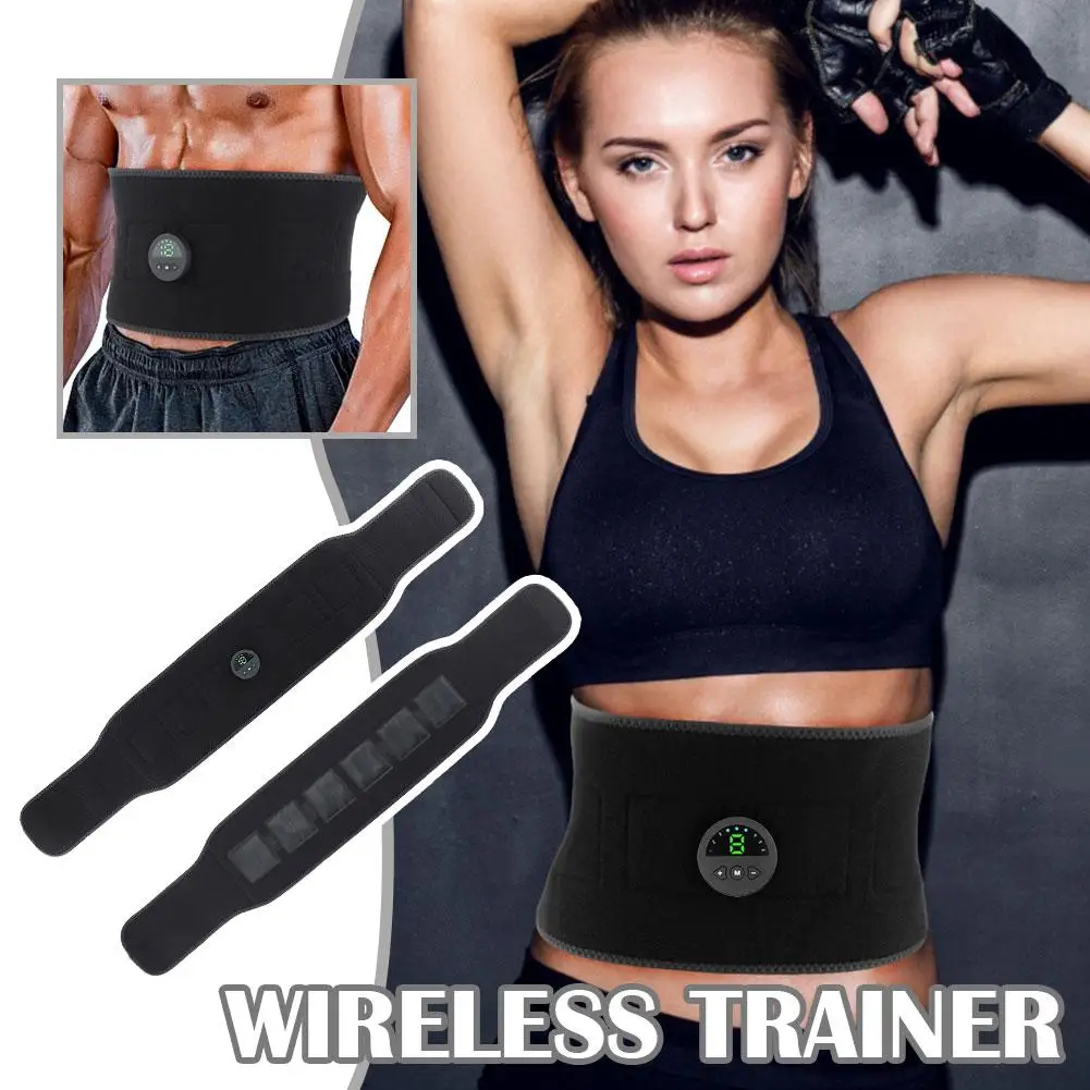 

Upgraded Smart Fitness Vibration Waist Belt Abdominal Body Electric Muscle Slimming Loss Weight Trainer Stimulator Belt Ton S7Y4