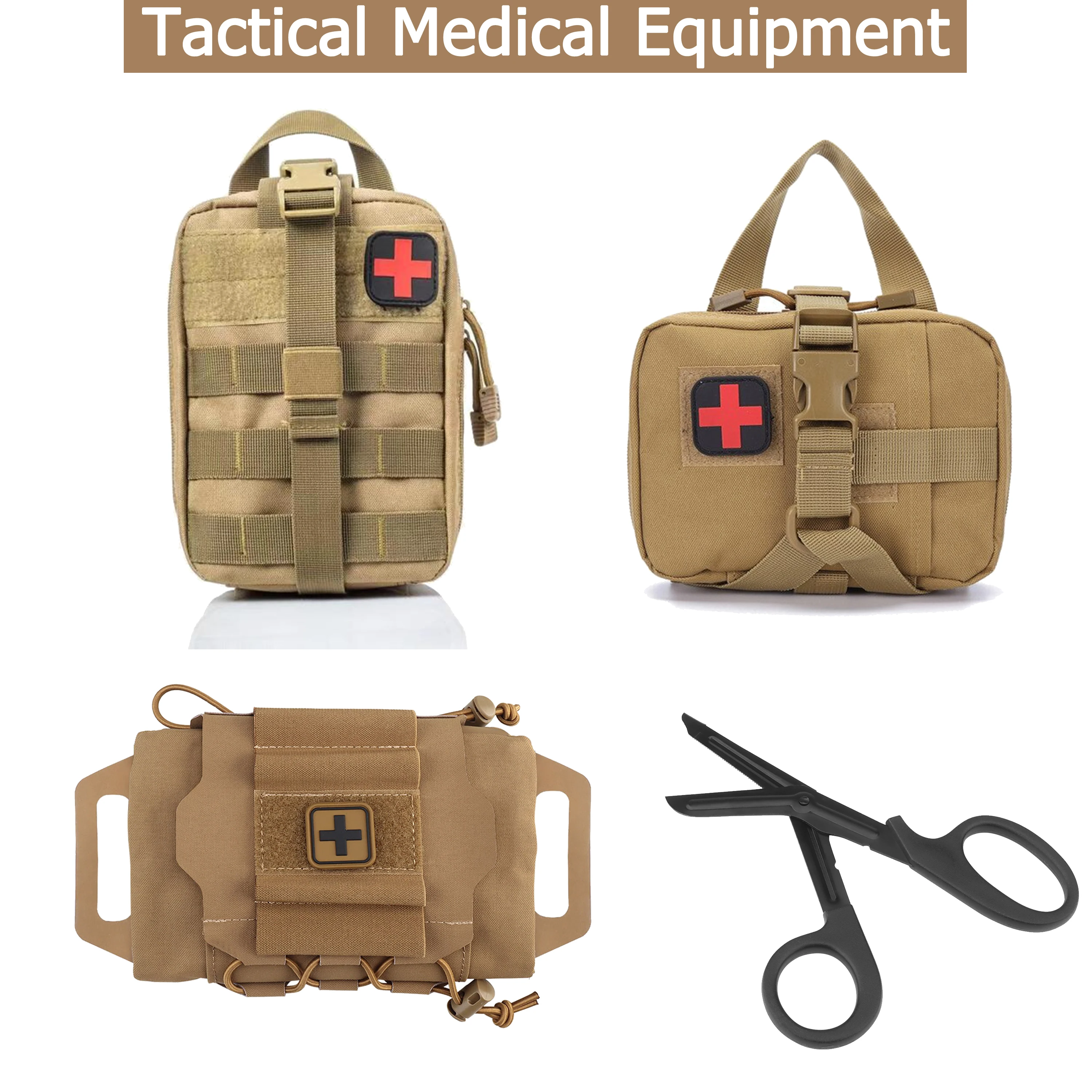 

Rapid deployment first aid kit tactical military MOLLE bag EDC tactical medical waist pack outdoor hunting, camping survival kit