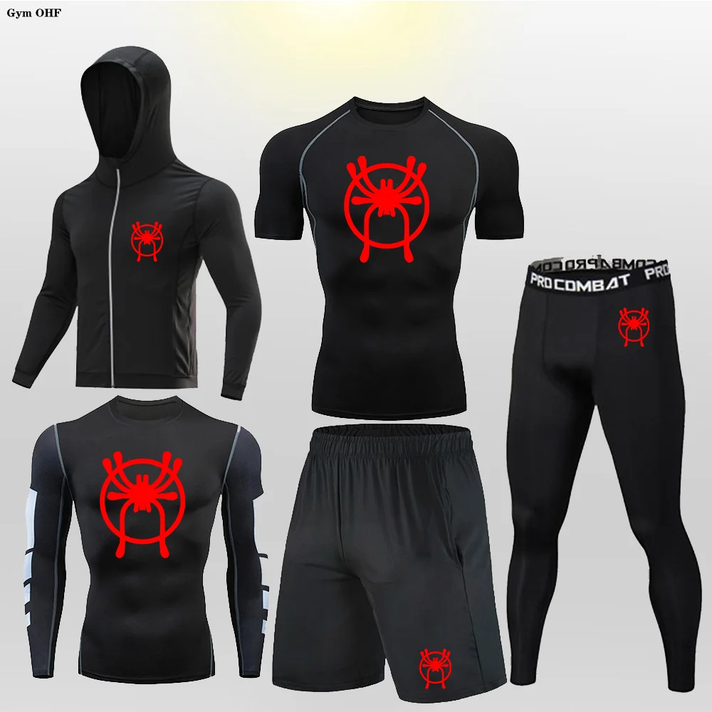 Спортивная одежда Jiu Jitsu мужской спортивный костюм футболка для фитнеса леггинсы