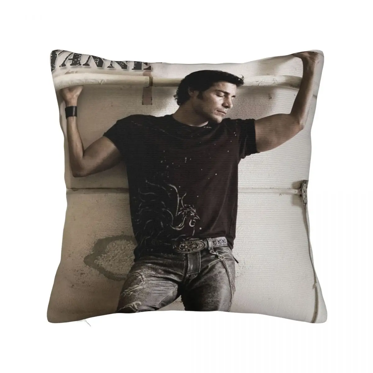 

Клетчатая наволочка Chayanne в стиле звезды с принтом