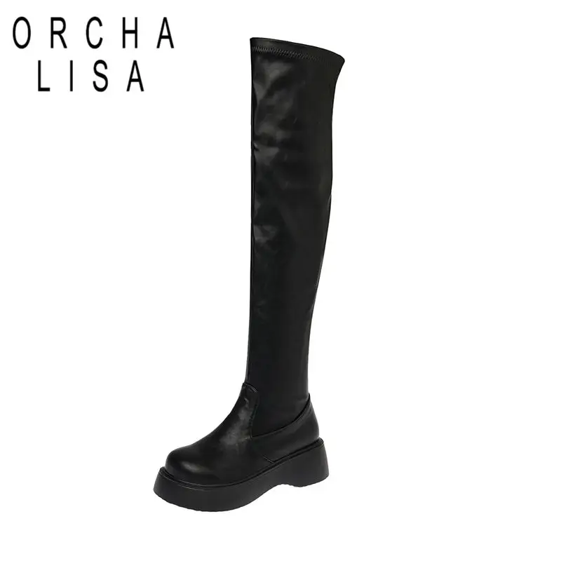 Фото Ботильоны ORCHA LISA с жемчугом, женские, с круглым носком, на шнуровке спереди, каблук 5 см, устойчивая подошва, увеличенный размер 44-45, комфортные. №1