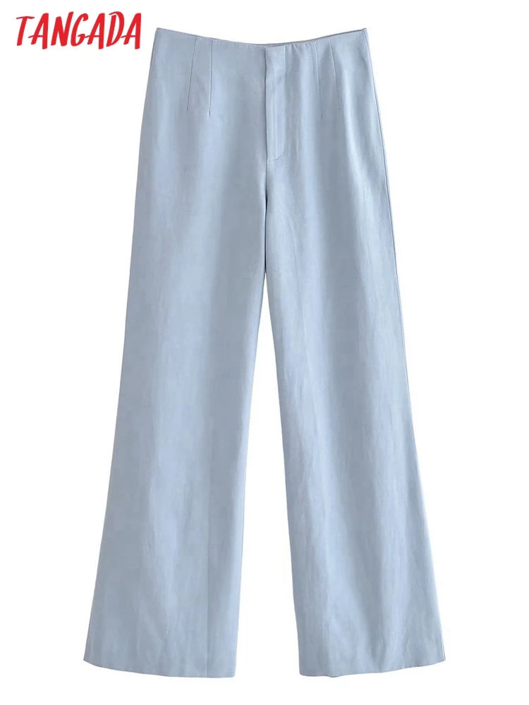 

Брюки женские синие Костюмные с карманами и карманами