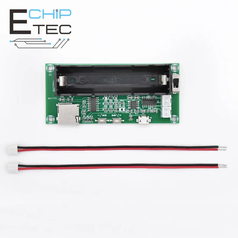 

XH-A152 Onboard Lithium Battery Holder PAM8403 Power Amplifier Board Dual-channel 2x5W Audio Amplifier Module support TF card