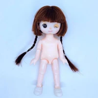 new bjd doll 16cm 13 joints are movable 6 inch nude doll 3d eyes girl fashion body dress up toy for shoes gift for children
