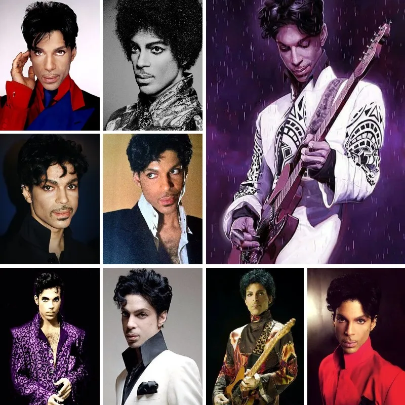 

5d Diy Diamond Painting Purple Rain Prince Singer Full Square/Round Drill Mosaic Cross Stitch Kit Needwork Poster Art Decor
