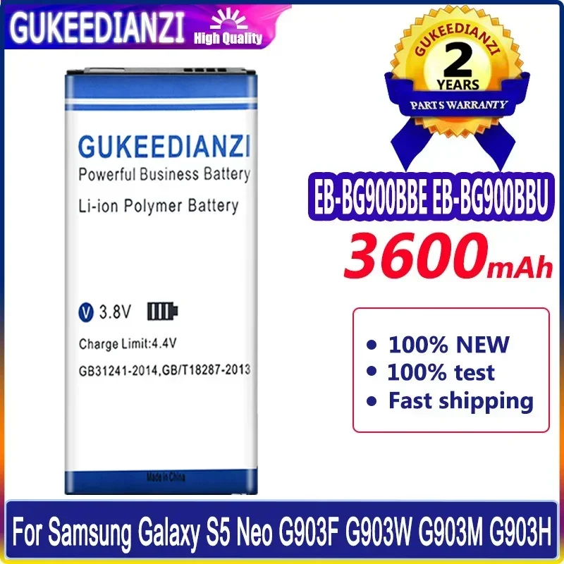GUKEEDIANZI Сменный аккумулятор 3600 мАч для Samsung Galaxy S5 900 G900F/S/I G900H 9008 В 9006 Вт Аккумулятор