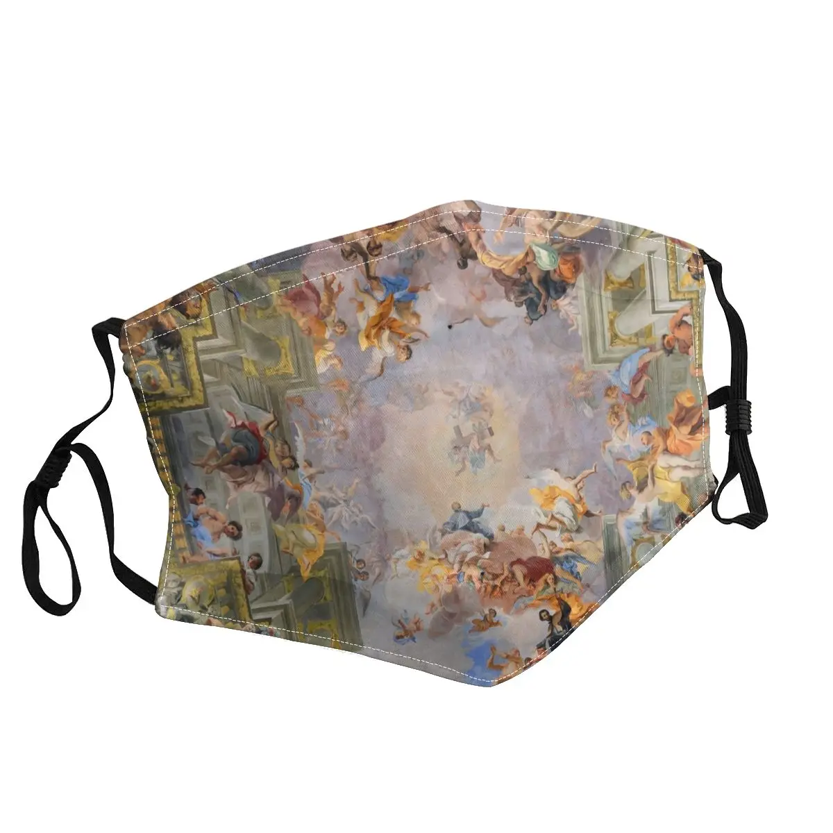 

Fresco Renaissance Washable Unisex Face Mask Vintage Gods Angels Anti Haze Dustproof Protection Cover Respirator Mouth Muffle