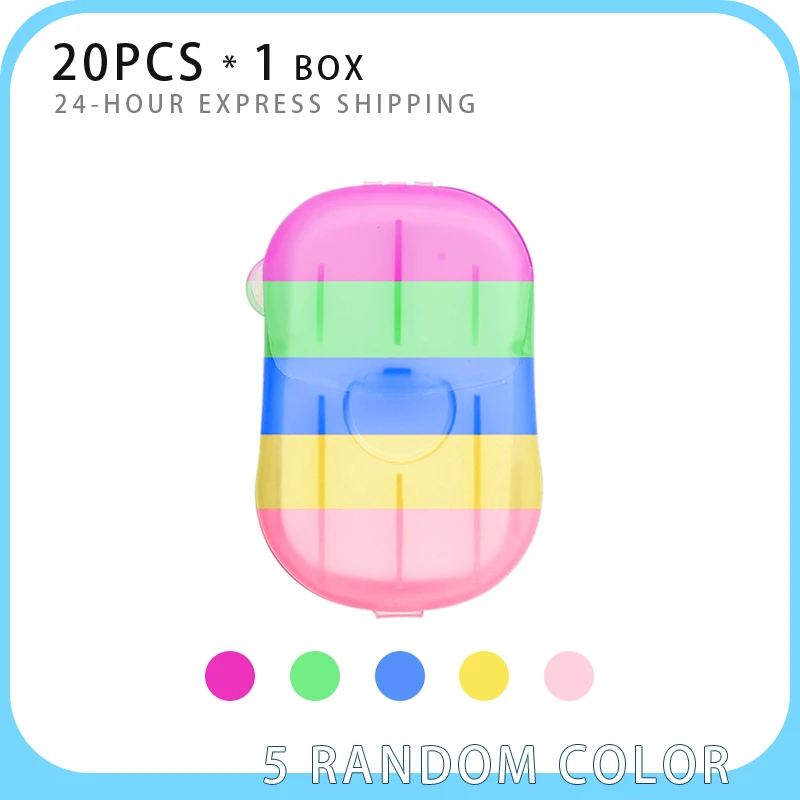 

5 Box Travel Hand Soap Tablets Portable Bath Soap Tablets Mini Cleaning Paper Soap Convenient Disposable Aromatherapy Tablets