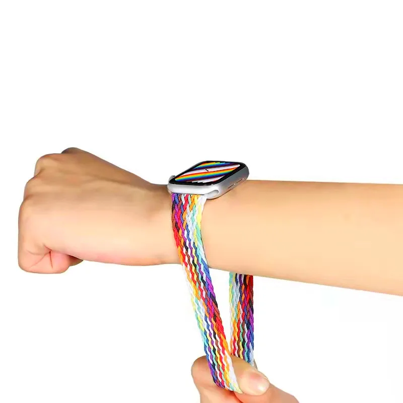 Ремешок нейлоновый эластичный для Apple Watch Band 44 мм 40 45 41 42 38 браслет iWatch Series 3 5 SE 6 7 |