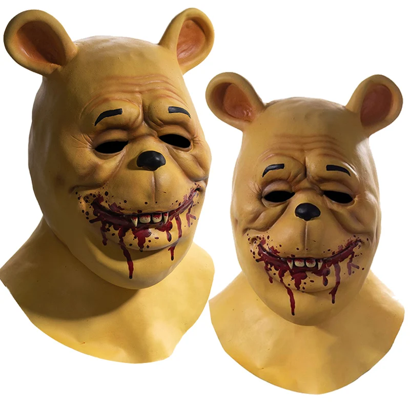 

Disney Winnie The Pooh: Blood and Honey Mask Movie Winnie The Pooh Latex Horror Helmet Halloween Scary Horror Masks Helmet