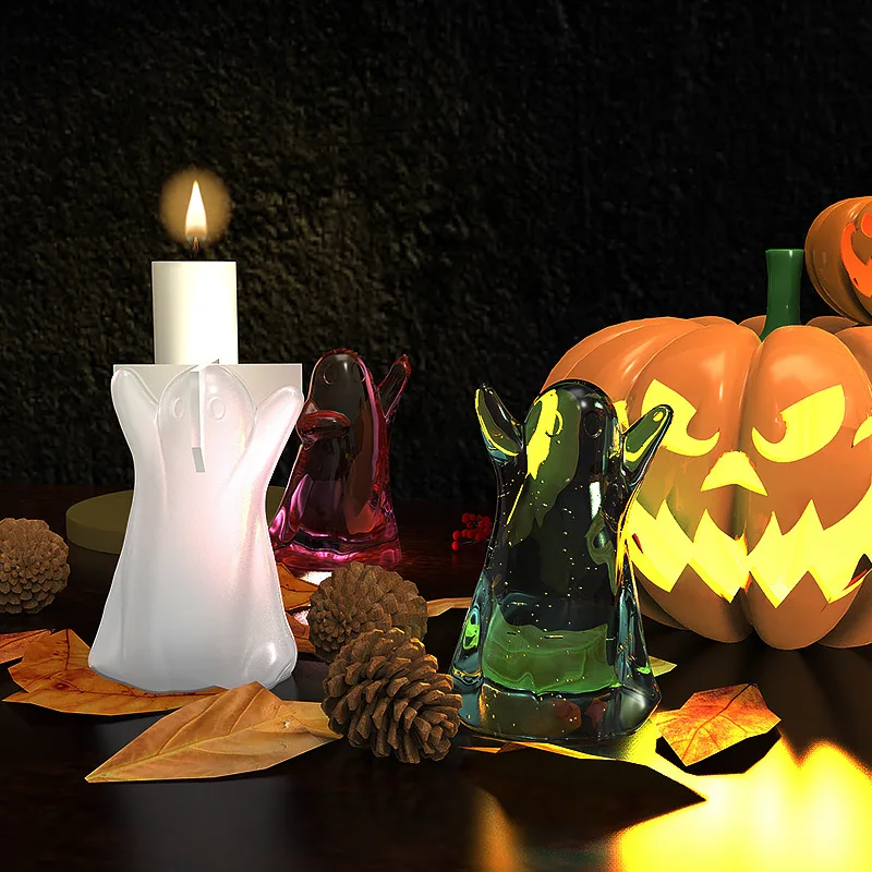 3D Призрачная свеча Декоративная силиконовая форма DIY Тыква Череп