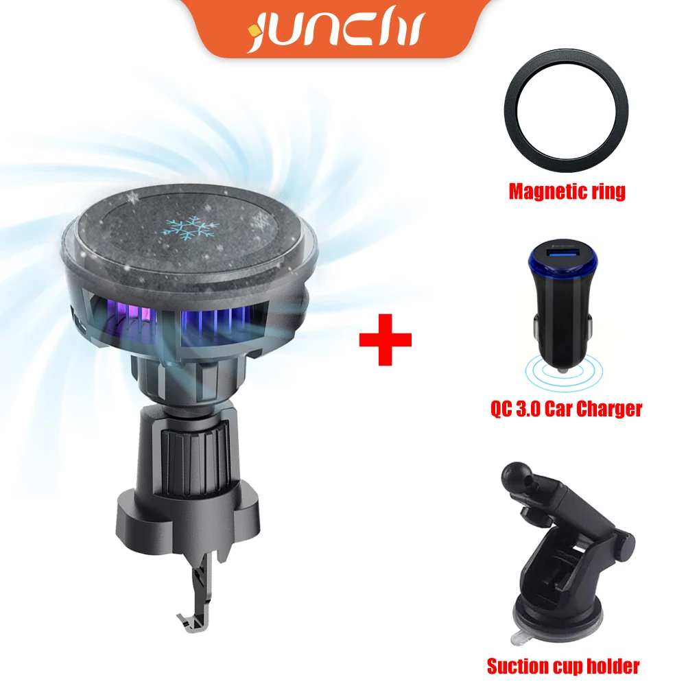 Охлаждающее магнитное автомобильное беспроводное зарядное устройство с