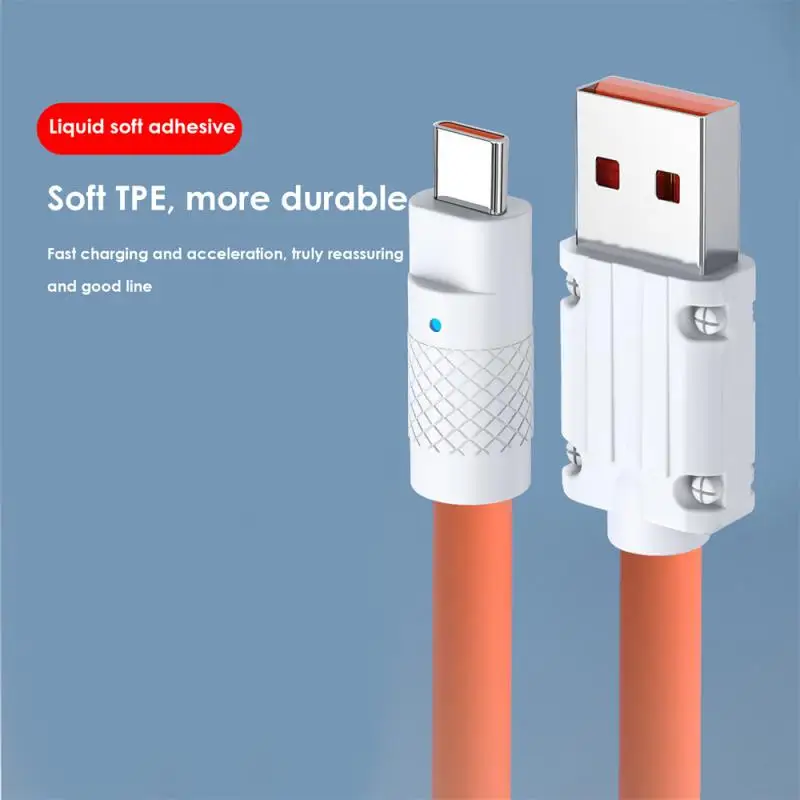 

Zinc Alloy Data Cable Liquid Silicone 120W 1m/2m Charging Cable Android TYPE-C Fast Charging Cable Suitable For Samsung Oppo
