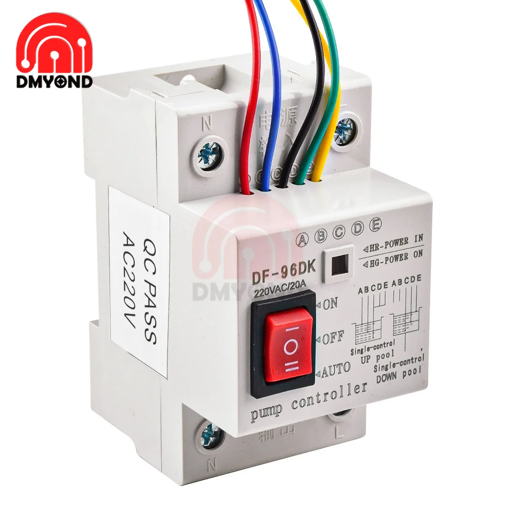 

DF-96ED Automatic Water Level Controller Switch 20A 220V Liquid Level Detection Sensor WaAter Pump Controller With 2m Wires