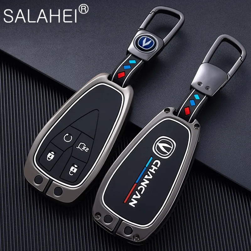 

Zinc Alloy Car Key Case Cover Key Bag Shell Holder Protection For Changan CS35Plus CS55Plus CS75Plus 2019 2020 Auto Accessories