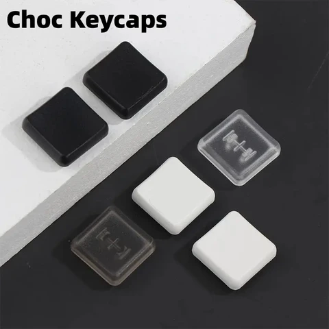 50 шт., колпачки для клавиш Chocfox, низкопрофильные PBT, черные белые прозрачные для Kailh