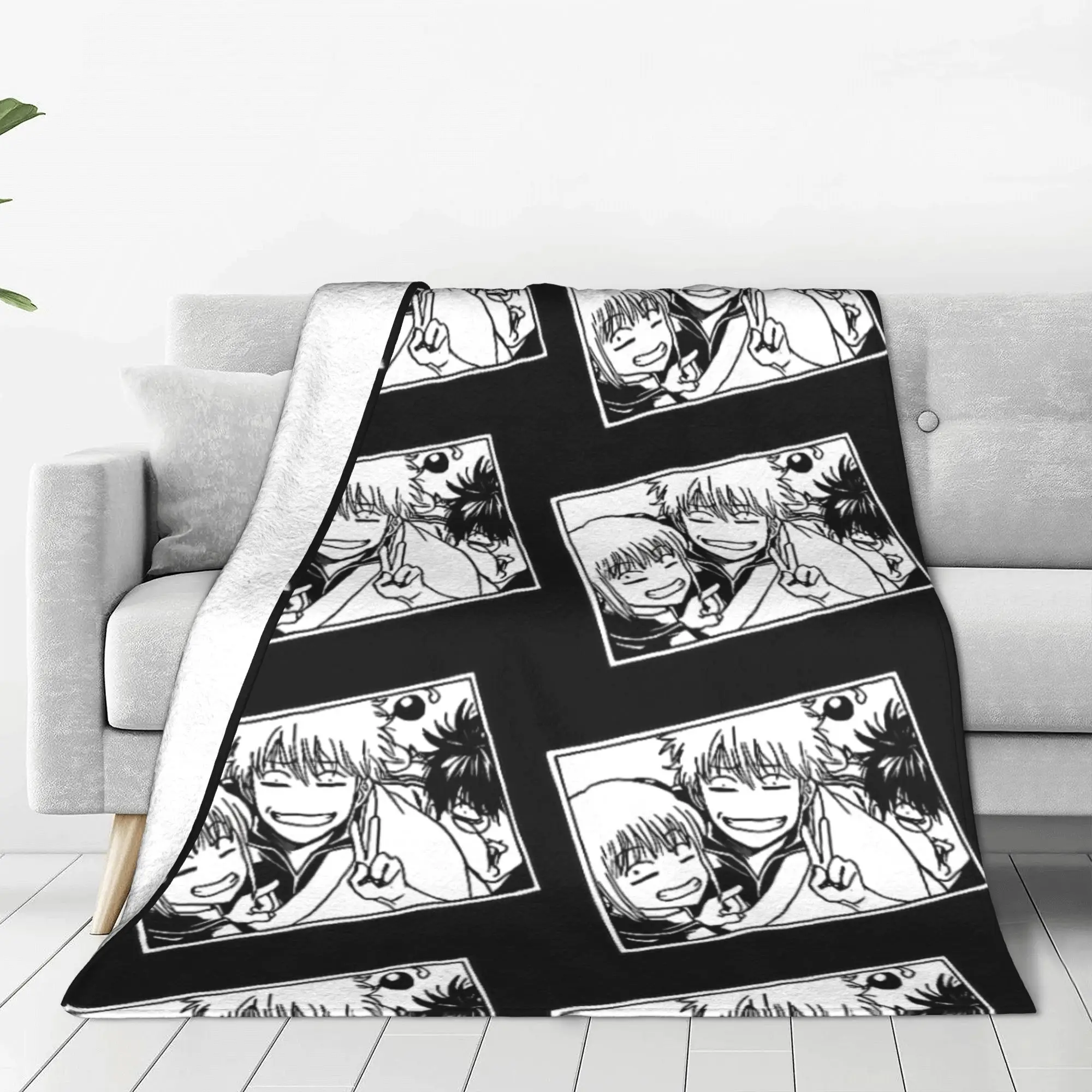 Gintama Yorozuya аниме одеяла пушистые Смешные теплые для покрытия весна осень