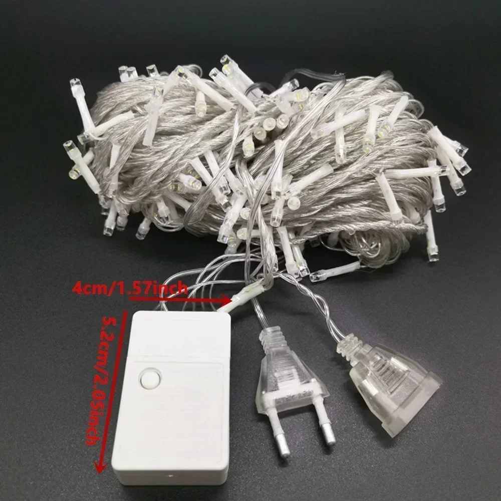 Рождественская светодиодная гирлянда для украшения улицы и свадьбы 10 м 20 8