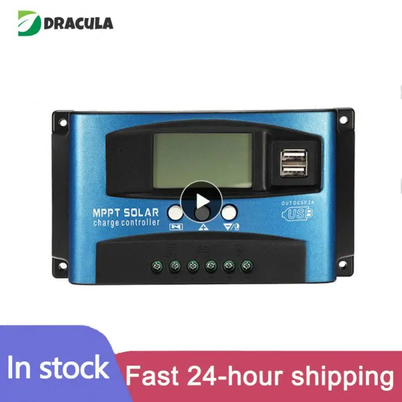 

1/2/3PCS Solar Charge Controller PWM 100A 60A 50A 40A 30A Photovoltaic Power Regulator Auto 12V/24V Dual USB LCD Load Discharger