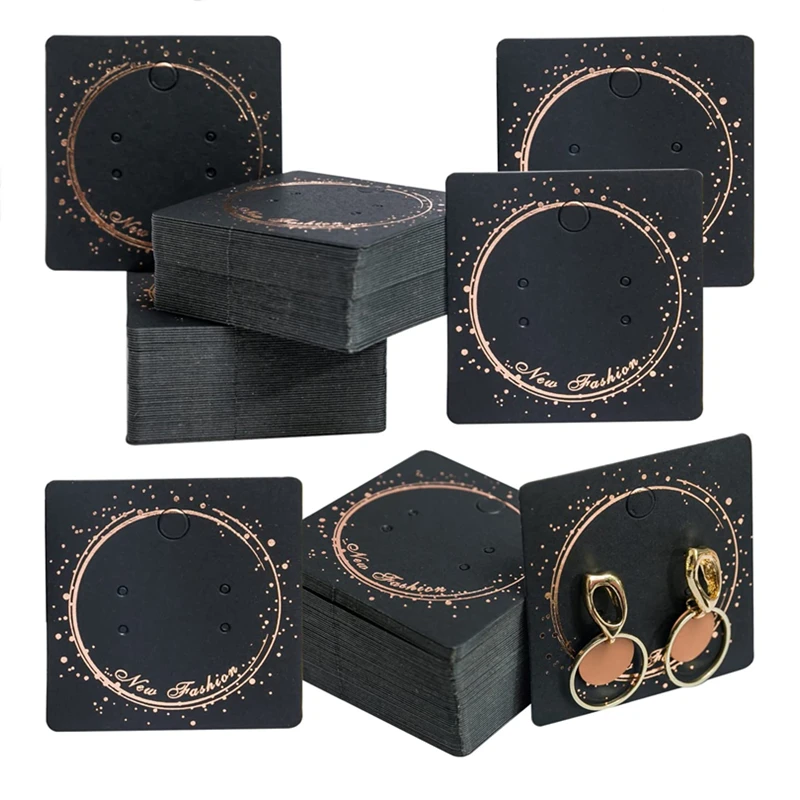 

50pcs 5x5cm Stud Earring Display Cards Holder Sstand Paperboard For Jewelry Gift Packaging Organizer Business Supplies Material