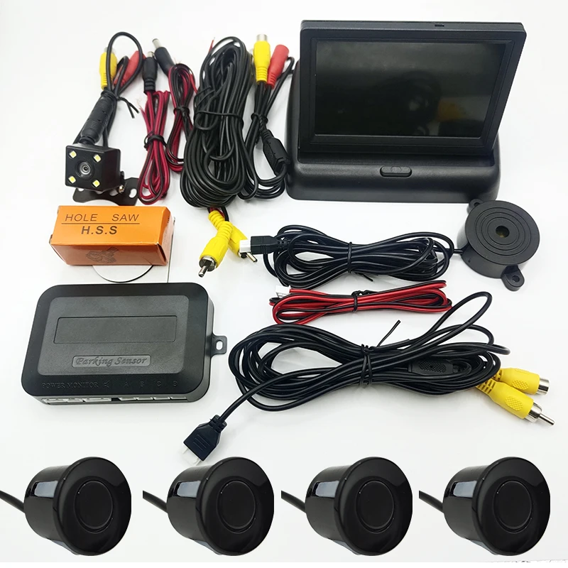 

Camera With Monitor 4.3 "TFT LCD Screen Reverse Camera With Video Parking Sensor Kit