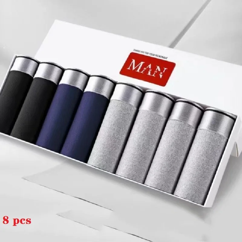 

8pcs/Lot Men'S Underwear Boxer Shorts Sports Breathable Plus Size Four Corners Underpants Quality Antibacterial Panties