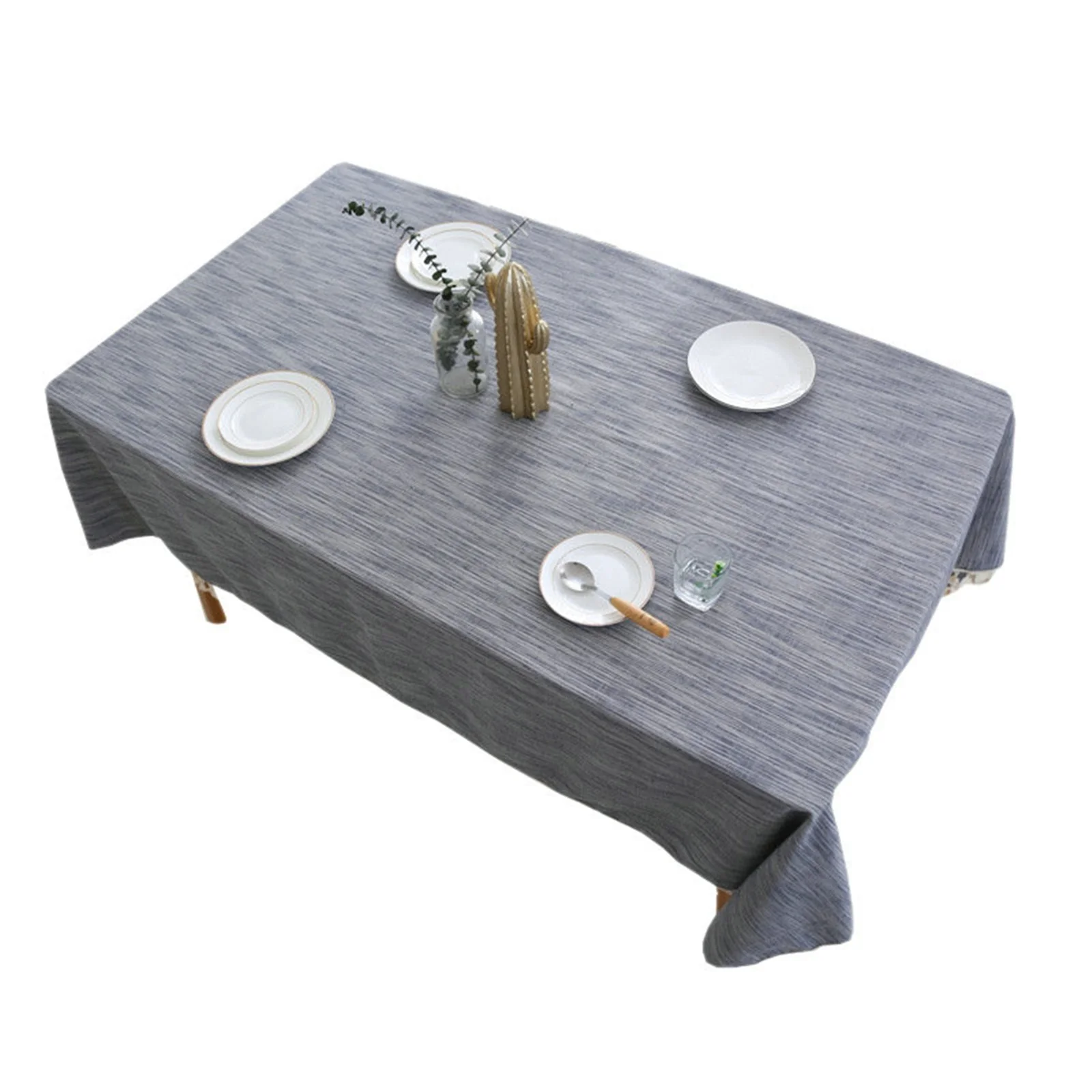 

Скатерти из хлопка, водонепроницаемые чехлы для стола, простой темно-синий обеденный стол, кофейный столик