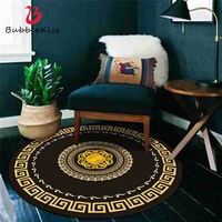 bubble kiss luxury carpet living room black white gold geometric ethnic style round carpet rugs for bedroom decor home chair mat