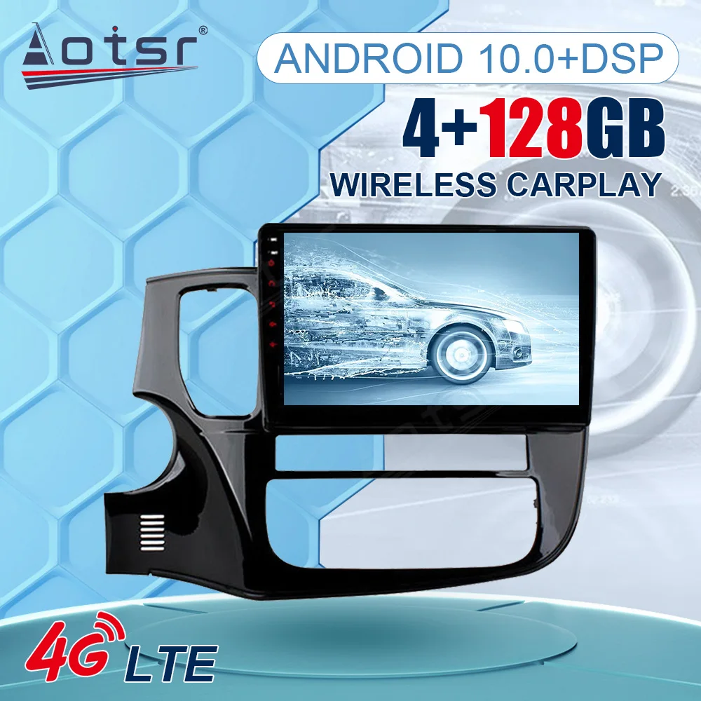 Автомобильный стерео-проигрыватель Android10 для Mitsubishi Outlander 2013-2018, мультимедийное радио в стиле Tesla, экран, магнитофон, GPS-навигация