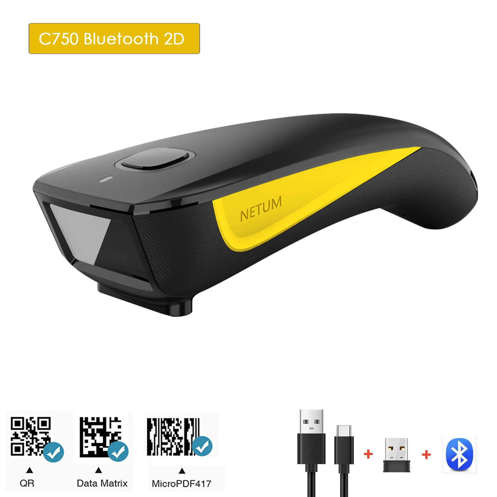 

Карманный считыватель штрих-кода QR PDF417 портативный беспроводной C750 Bluetooth 1D 2D сканер штрих-кода с поддержкой IOS Android Мобильный платежный Decod