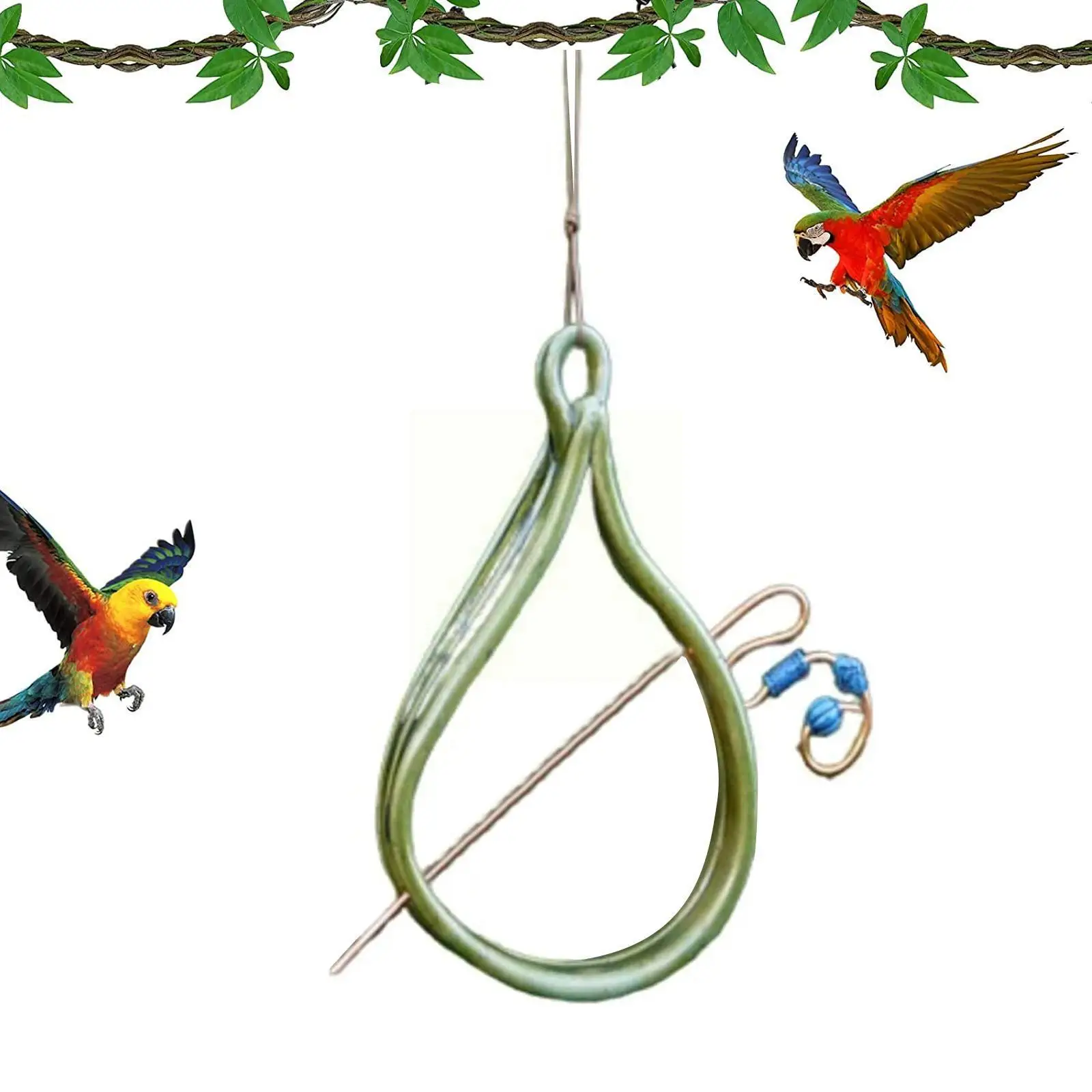 

Blue Pet Bird Feeder Pet Food Dispenser Outdoor Hanging Flying Multiple Foot Automatic Feeding Feeder Tool Holes Bird Animal