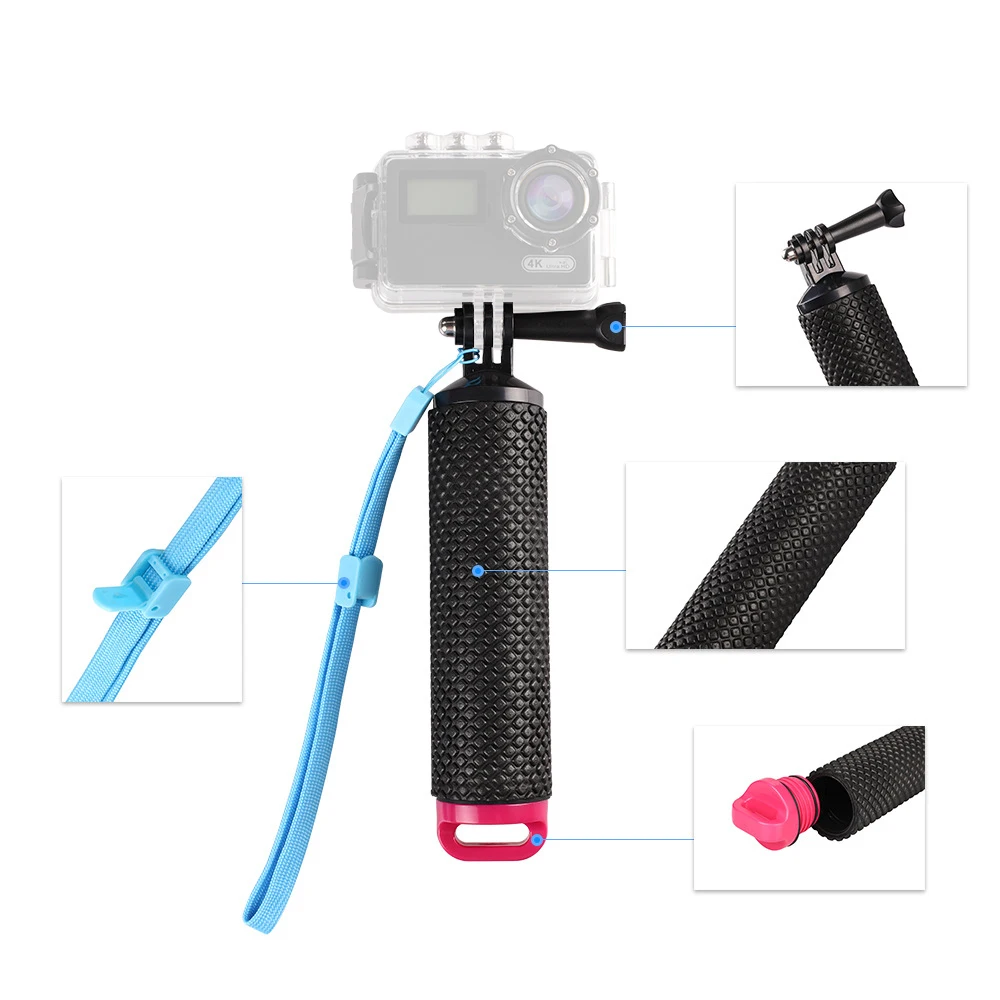 Плавающая Рукоятка Ручка ручной монопод для экшн-камеры DJI Osmo Gopro Hero 9 8 7 5 Black Xiaomi Yi