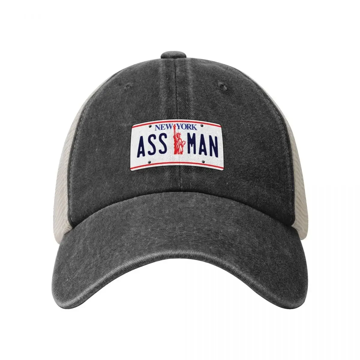 Нью-Йорк ASSMAN ASS MAN Номерный знак Бейсбольная кепка Папа шляпа Рыболовная Wild Ball Hat