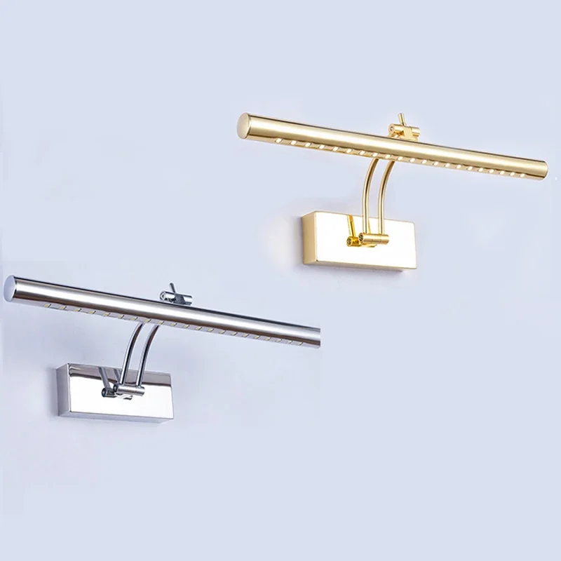 

Лампа для ванной и спальни, зеркальные домашние светильники для ванной комнаты, 55 см, настенные светильники из нержавеющей стали для макияжа, 40 см, зеркальное бра для внутреннего стола