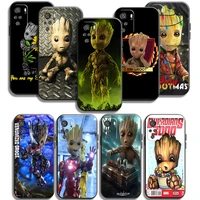 marvel groot cartoon phone cases for xiaomi redmi 7 7a 9 9a 9t 8a 8 2021 7 8 pro note 8 9 note 9t cases funda soft tpu coque