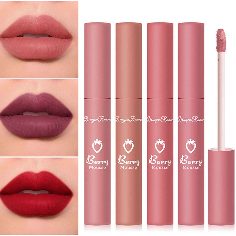 

12 Colors Velvet Matte Lipstick Moisturizing Lip Gloss Long Lasting Colorfast Hydrating Waterproof Lip Glaze Beauty Cosmetics