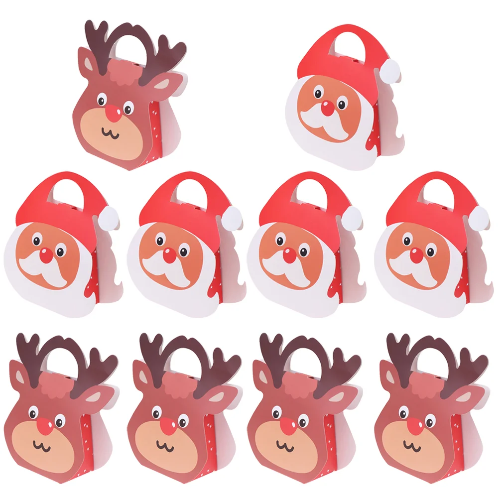 

10 Xmas Gift Decor Fruit Box Gift Wrapping Bags Christmas Eve Box Xmas Theme Gift Wrapping Bags Candy Gifts Box