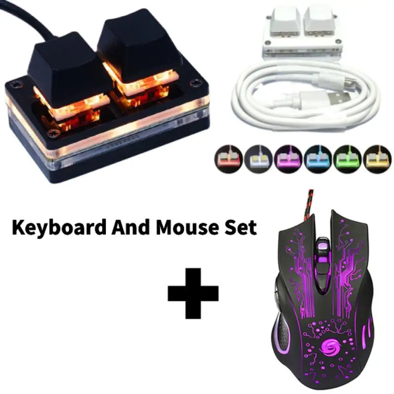 Механическая клавиатура с 2 клавишами подсветкой и светодиодсветодиодный |