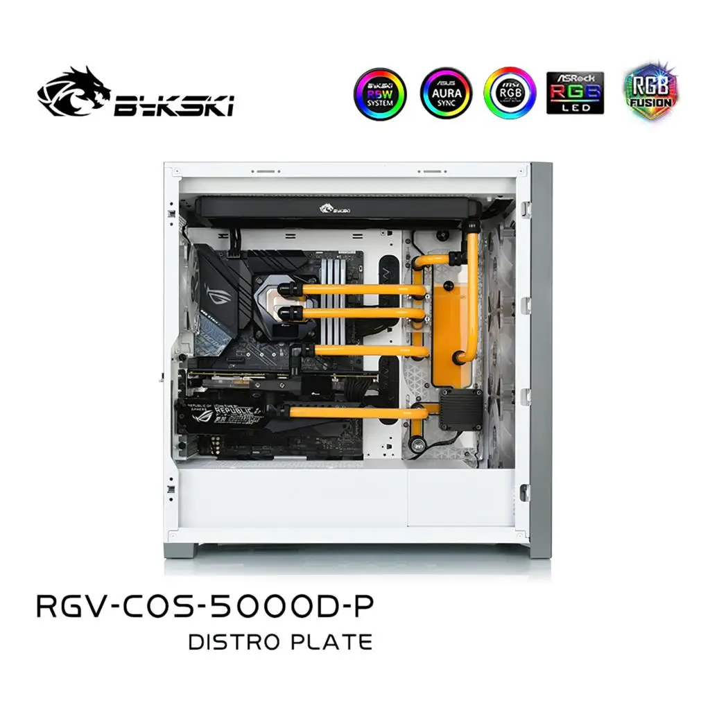 

Bykski Distro пластина водяного охлаждения комплект для CORSAIR 5000D чехол шасси CPU GPU RGV-COS-5000D-P