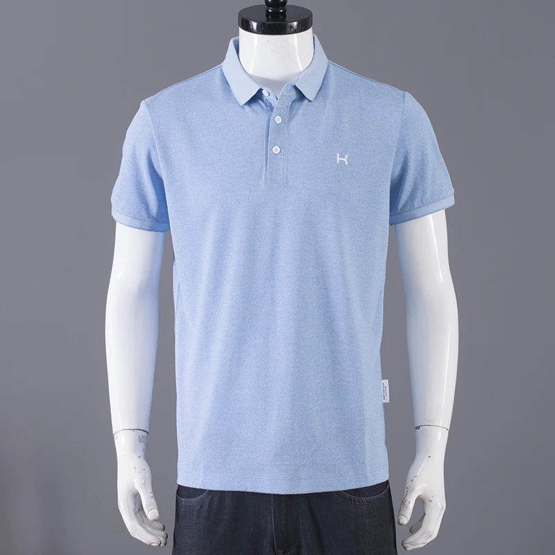  Новая летняя мужская рубашка поло в стиле ретро с лацканами однотонная футболка